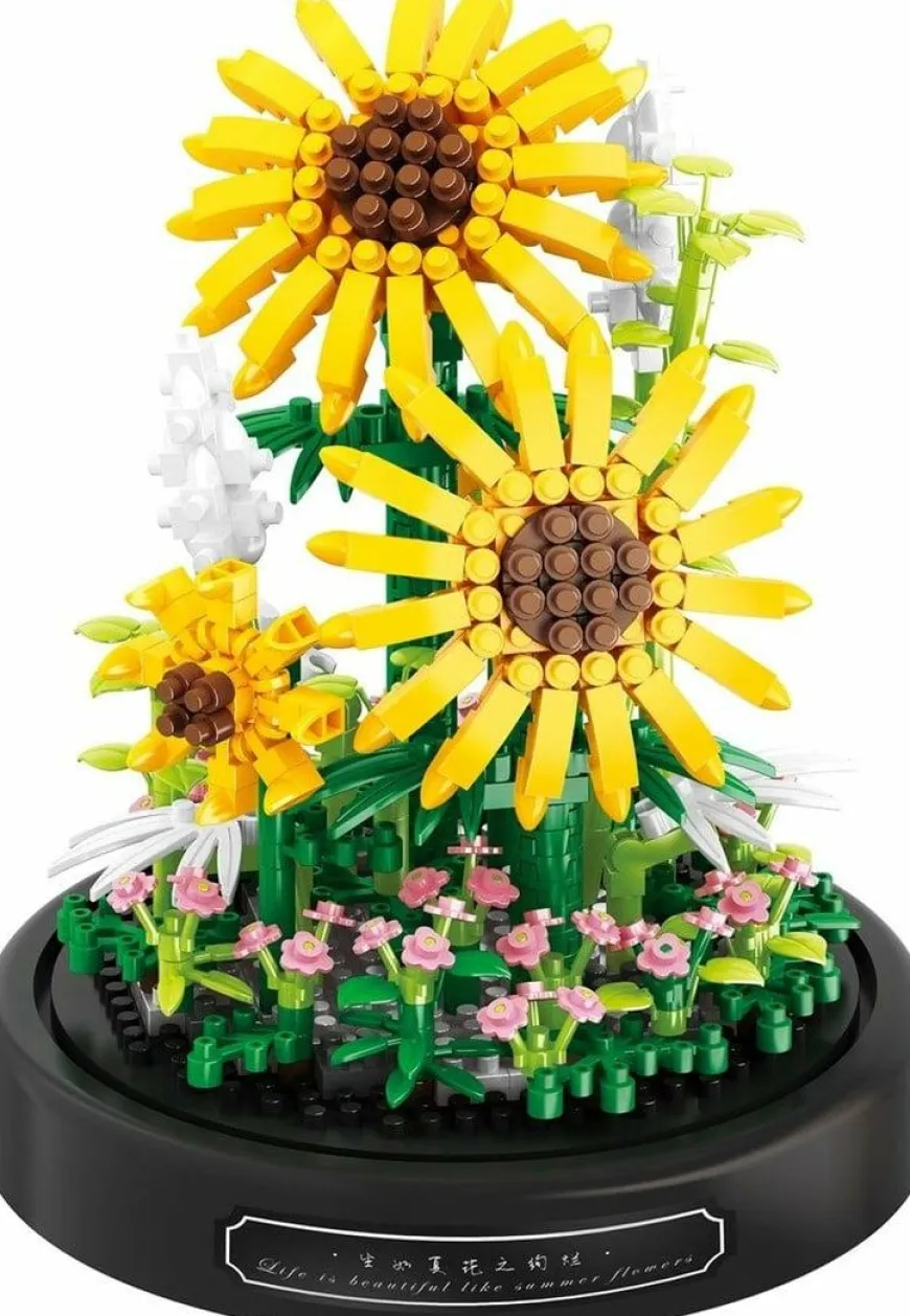Balody Bouwset Yellow Sunflowers onder stolp