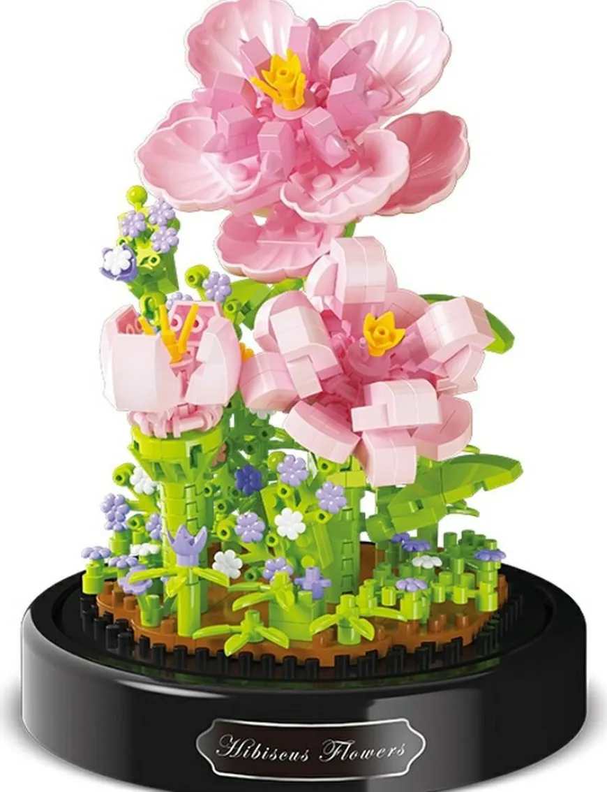 Balody 3D bouwset Hibiscus onder stolp