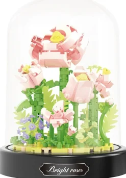 Balody 3D bouwset Pink roses onder stolp