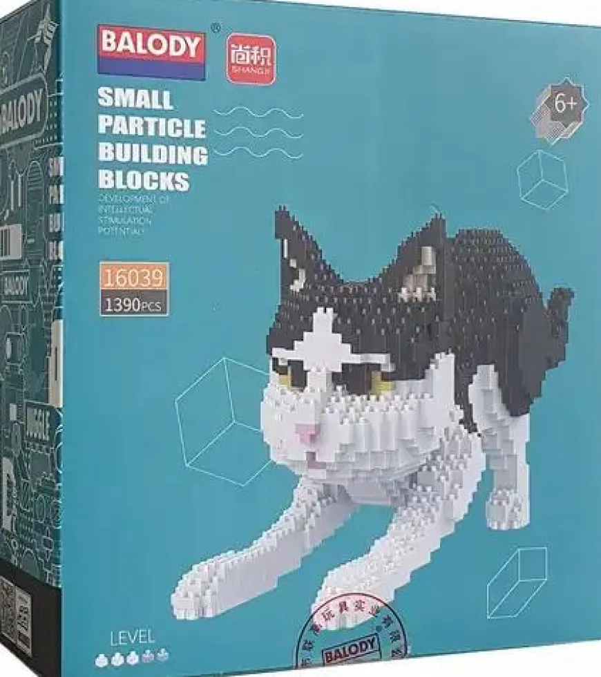 Balody 3D bouwset Zwart witte kat