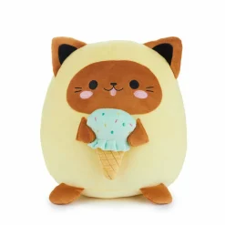 Balvi Katten kussen Fluffy Kawaii Minty Geel