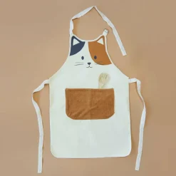 Balvi Keukenschort Kitty wit/bruin