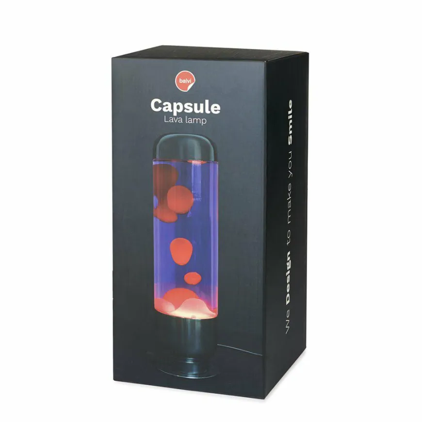 Balvi Lavalamp capsule paars/rood