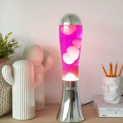 Balvi Lavalamp roze/zilver
