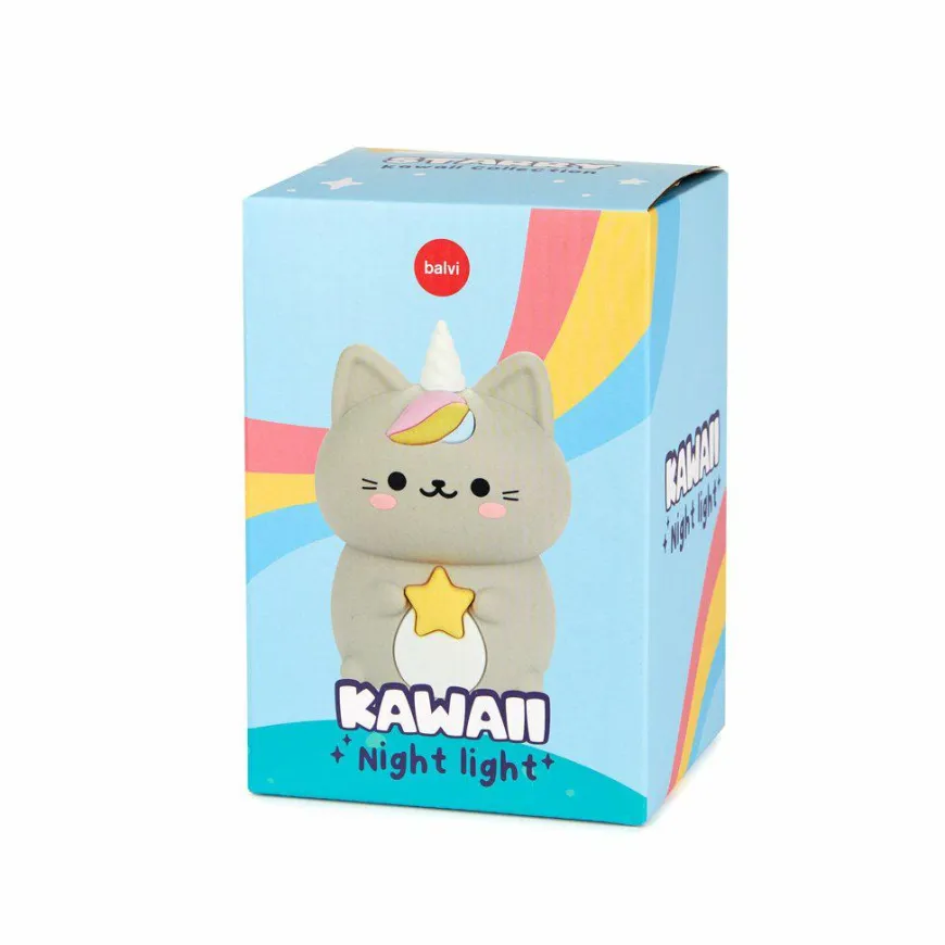 Balvi Nachtlampje Kawaii Starry grijs