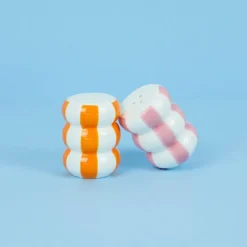 Balvi Peper en Zoutstel stel Floats oranje/roze ceramic