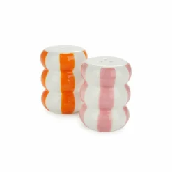 Balvi Peper en Zoutstel stel Floats oranje/roze ceramic