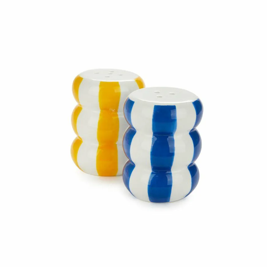 Balvi Peper en Zoutstel stel Floats geel/blauw ceramic