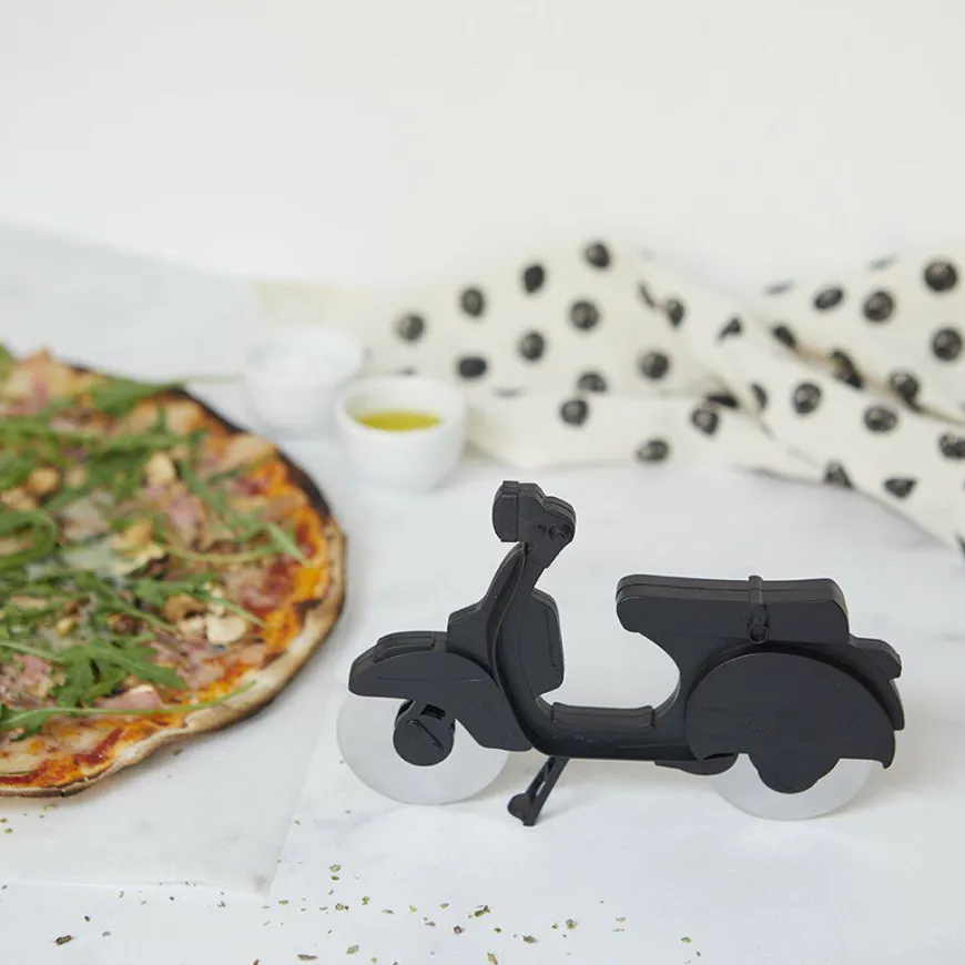 Balvi Pizzasnijder scooter zwart