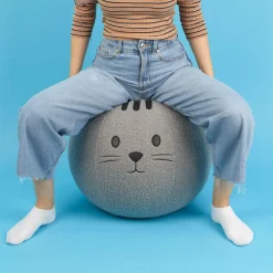 Balvi Poef Kitty grijs polyester