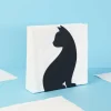 Balvi Servethouder Feline zwart metaal