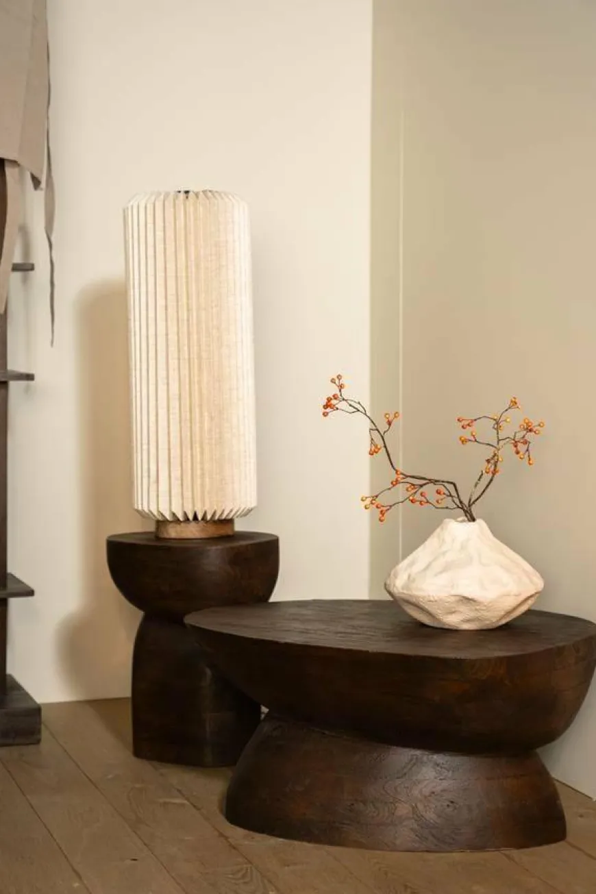 By Boo Bijzettafel Cobble mango organisch – bruin