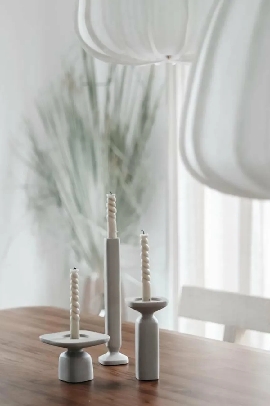 By Boo Candle holder Squand medium - beige