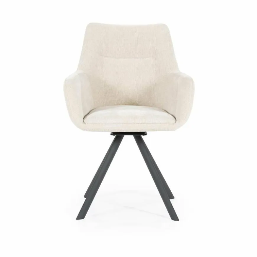 By Boo Eettafelstoel Bliss met armleuning - beige
