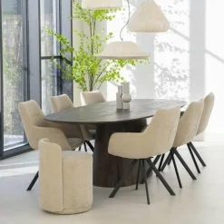 By Boo Eettafelstoel Bliss met armleuning - taupe