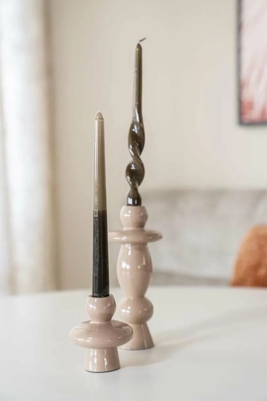 By Boo Kandelaar Barolo set van 2 metaal – oud roze