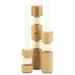 By Boo Kandelaar Belloa - beige - set van 3 kandelaren