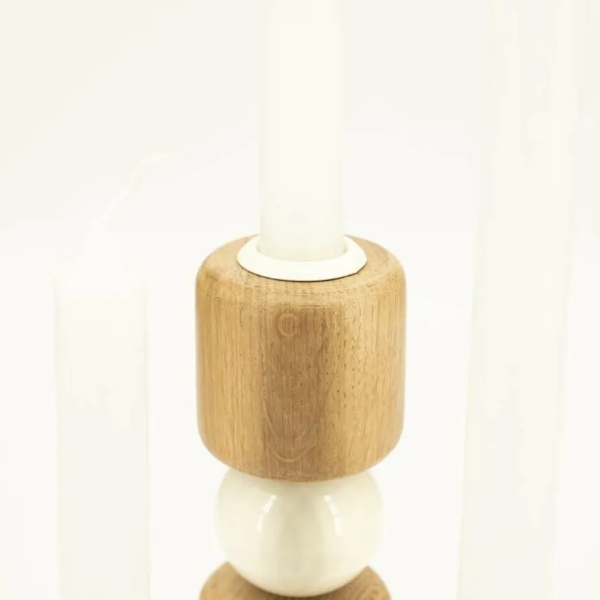 By Boo Kandelaar Belloa - beige - set van 3 kandelaren