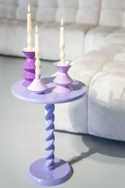 By Boo Set van 3 kandelaren Yack – lila