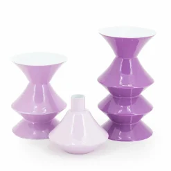By Boo Set van 3 kandelaren Yack – lila