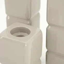 By Boo Set van 3 kandelaren Cube – taupe