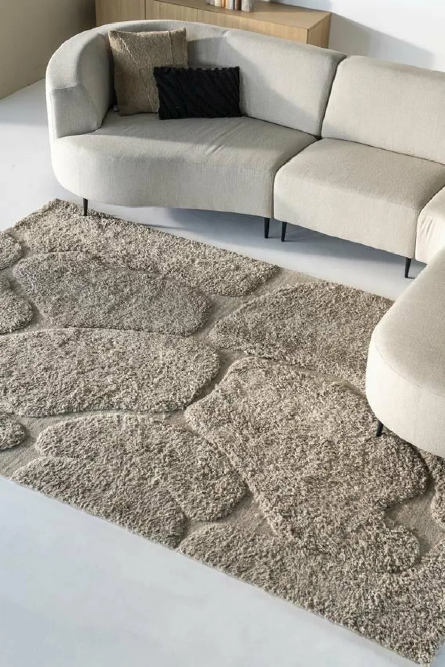 By Boo Vloerkleed Kala 200x300 cm - taupe