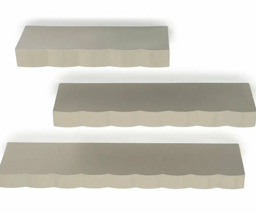 By Boo Wandplank Prinz set van 3 - taupe