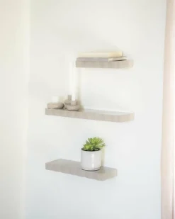 By Boo Wandplank Prinz set van 3 - taupe