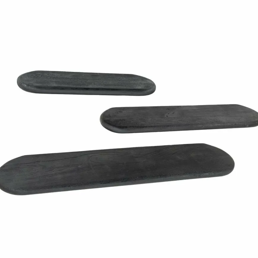 By Boo Wandplank Tre 3 mango 100 cm – zwart