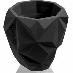 Candellana Bloempot beton Geometric 13 cm mat Zwart