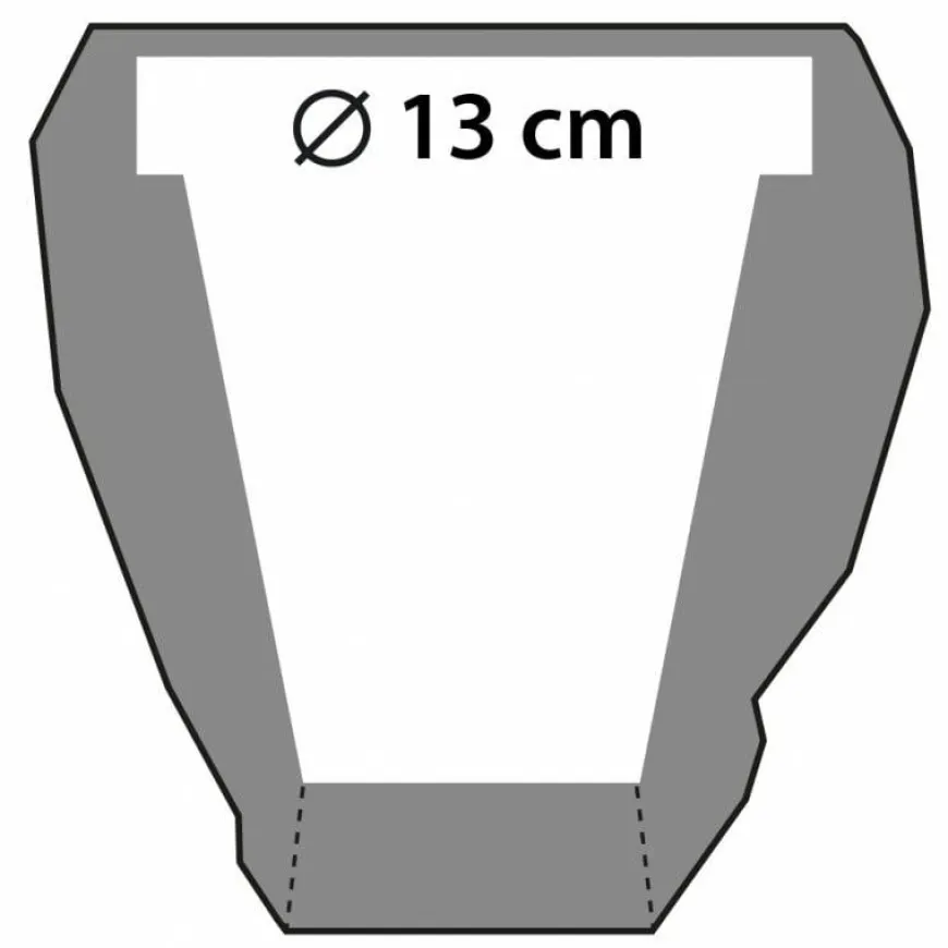 Candellana Bloempot beton Geometric 13 cm mat Zwart