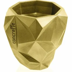 Candellana Bloempot beton Geometric 13 cm Classic Gold