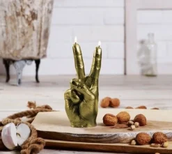 Candellana Kaars Hand Peace goud