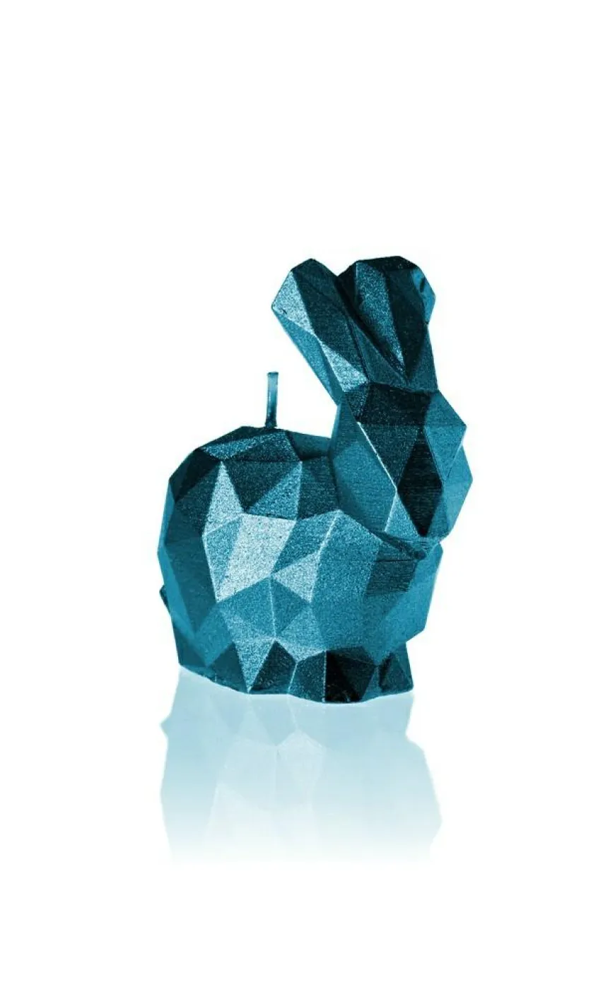 Candellana Kaars Konijn klein blauw metallic