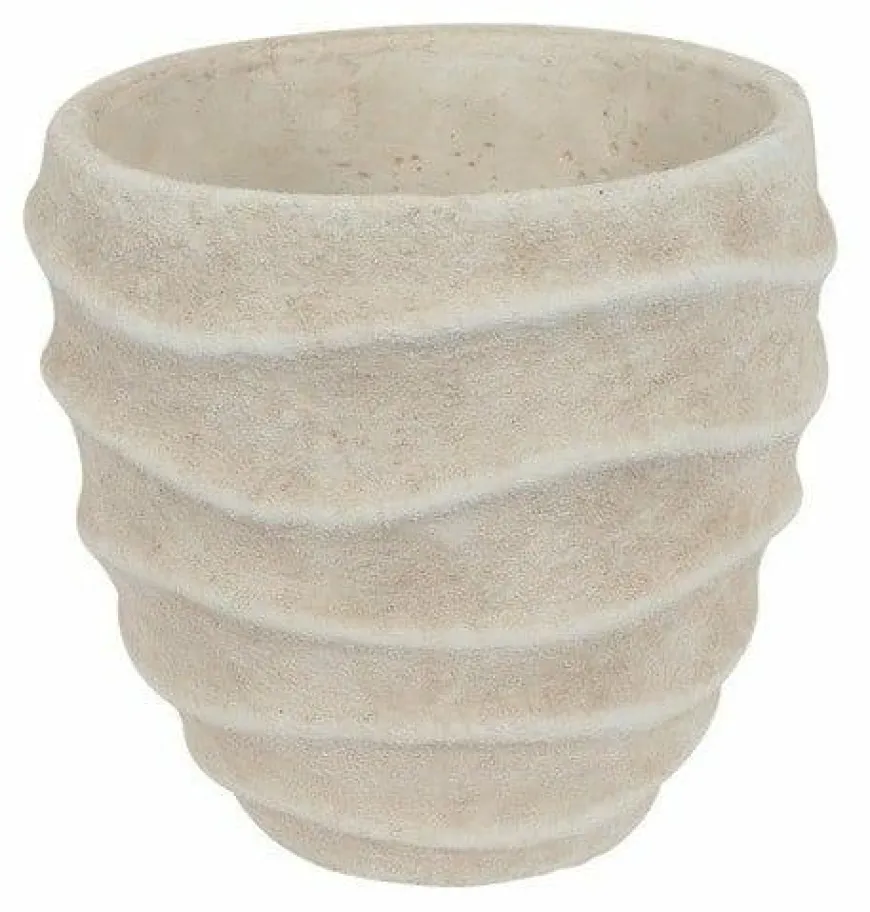 Countryfield Bloempot Ribbel Creme S