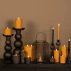 Countryfield Dinerkaars LED Diner rustiek amber met beweegbare vlam – 2 stuks