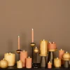 Countryfield Dinerkaars LED Diner rustiek roze met beweegbare vlam – 2 stuks