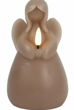 Countryfield Engel kaars LED Lyon L taupe