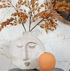Countryfield Fles / Vaas gezicht Picasso wit