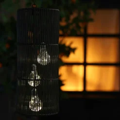 Countryfield Hanglamp solar LED Fadime L zwart