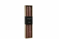 Countryfield Kaars Twirly set van 2 roze kaarsen