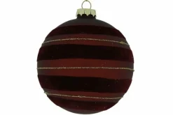 Countryfield Kerstbal Robee L donkerrood - Ø12CM