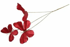 Countryfield Kunstdeco Vlinder Lush rood Set van 3 takken met 3 vlinders per tak