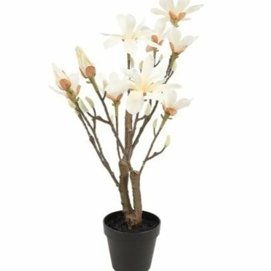 Countryfield Kunstplant Magnolia S wit 54 cm hoog