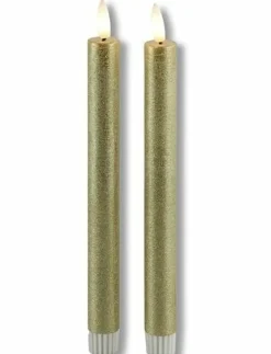Countryfield LED Licht Dinerkaars Lyon rustiek goud - set van 2