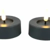 Countryfield Maxi theelicht Ø6,7CM LED Patio set van 2 grijs