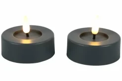 Countryfield Maxi theelicht Ø6,7CM LED Patio set van 2 grijs