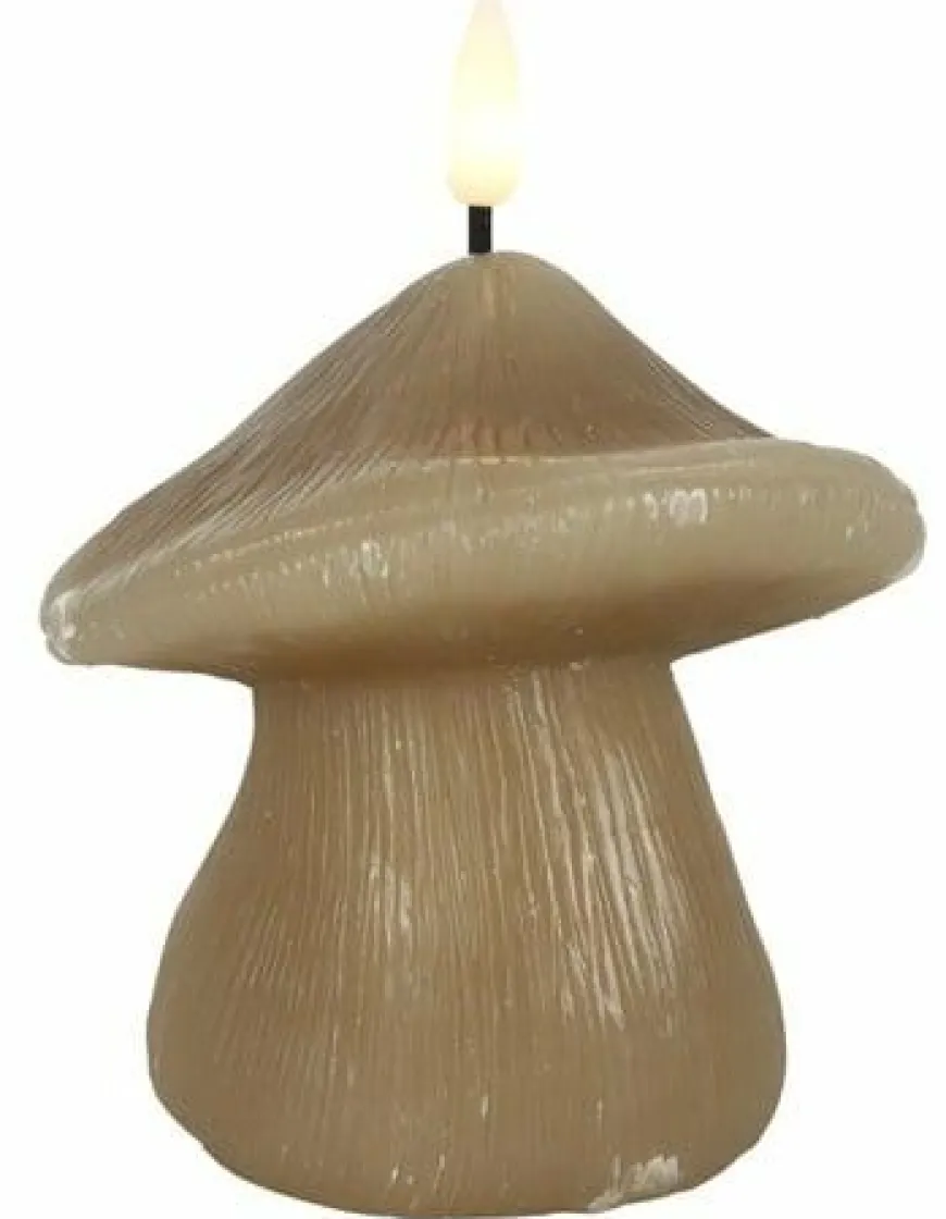 Countryfield Paddestoel kaars LED Lyon S beige