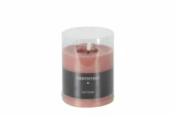 Countryfield Stompkaars rustiek Ø10CM LED Lyon S roze