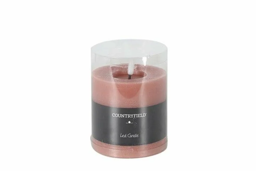 Countryfield Stompkaars rustiek Ø10CM LED Lyon S roze